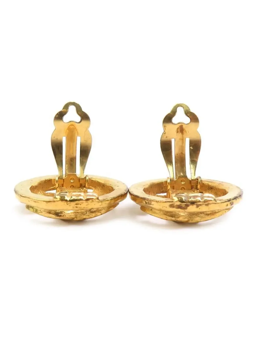 Auth Chanel Vitage Cc Logo Clip On #302857C36B